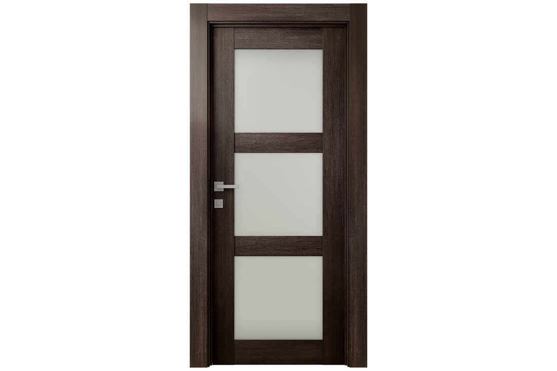 Belldinni Avon 3 Lite Vetro Veralinga Oak Modern Interior Door - Single Door