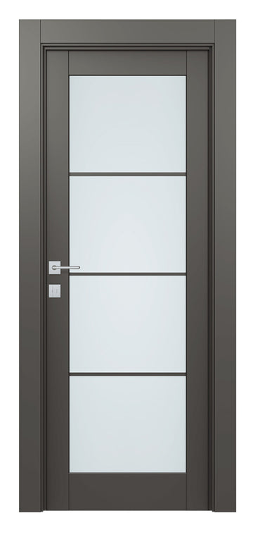 Belldinni Avon 4 Lite Vetro Gray Matte Modern Interior Door