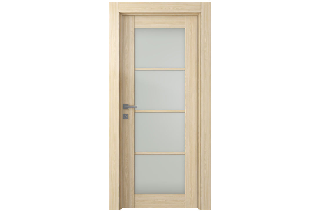 Belldinni Avon 4 Lite Vetro Loire Ash Modern Interior Door - Single Door