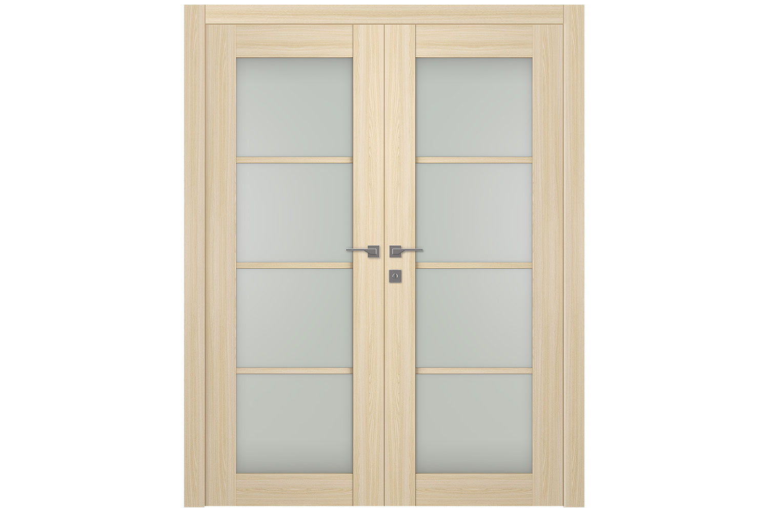 Belldinni Avon 4 Lite Vetro Loire Ash Modern Interior Door - Double Door