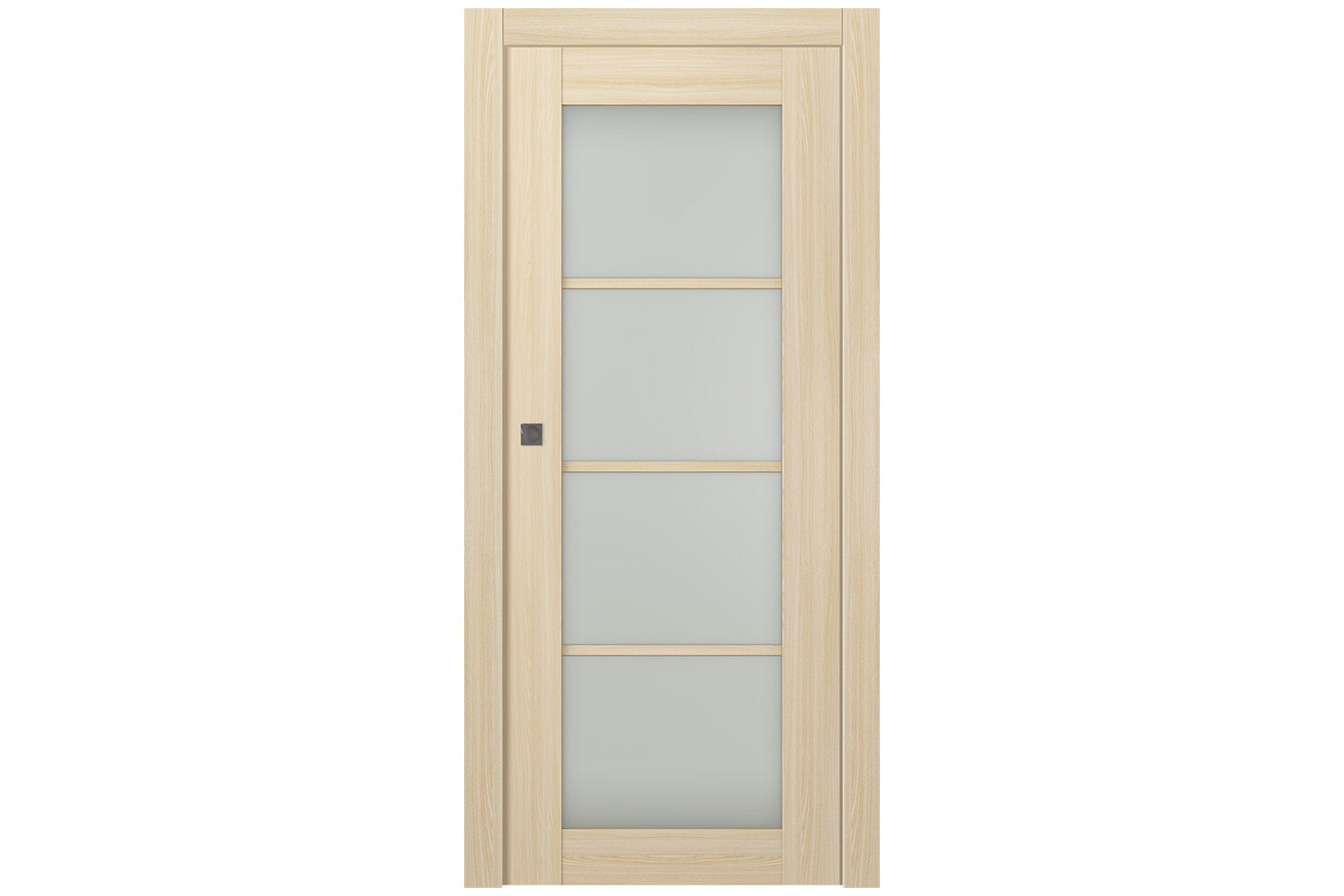 Belldinni Avon 4 Lite Vetro Loire Ash Modern Interior Door - Single Pocket
