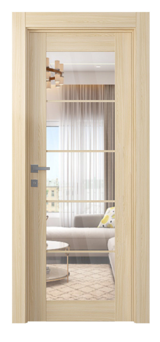 Belldinni Avon 5 Lite Clear Vetro Loire Ash Modern Interior Door