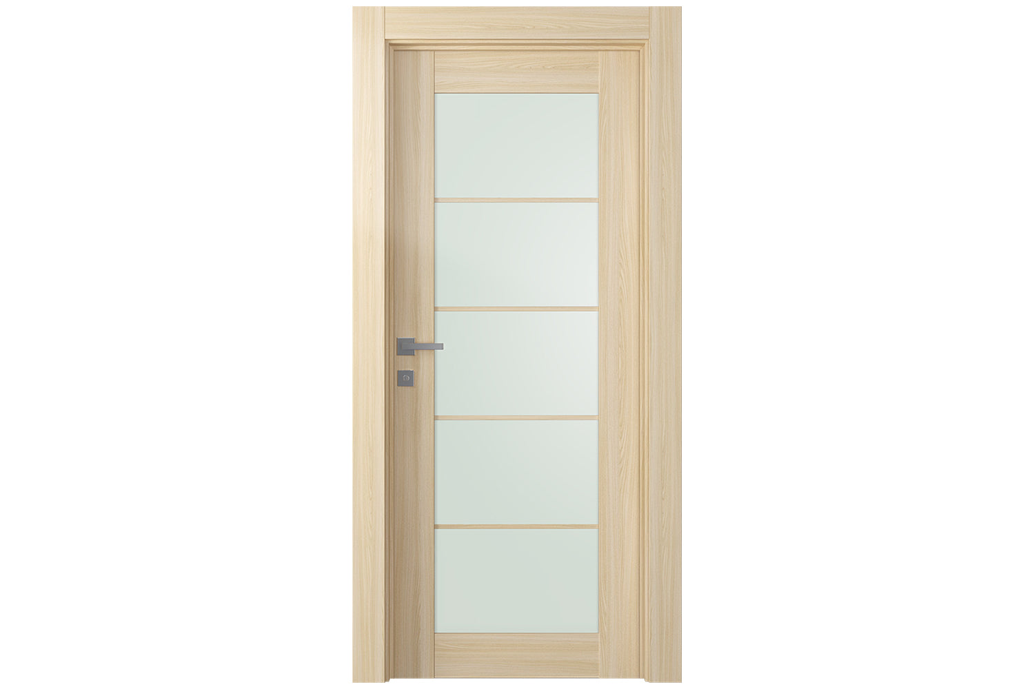 Belldinni Avon 5 Lite Vetro Loire Ash Modern Interior Door - Single Door