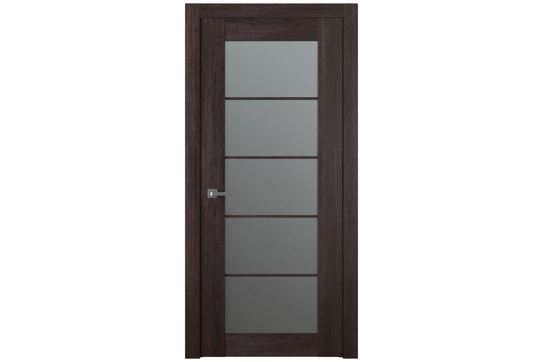 Belldinni Avon 5 Lite Vetro Veralinga Oak Modern Interior Door - Single Door