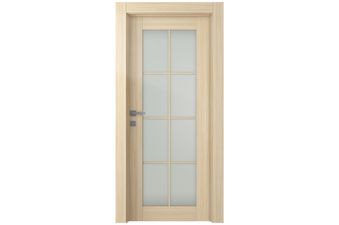 Belldinni Avon 8 Lite Vetro Loire Ash Modern Interior Door - Single Door