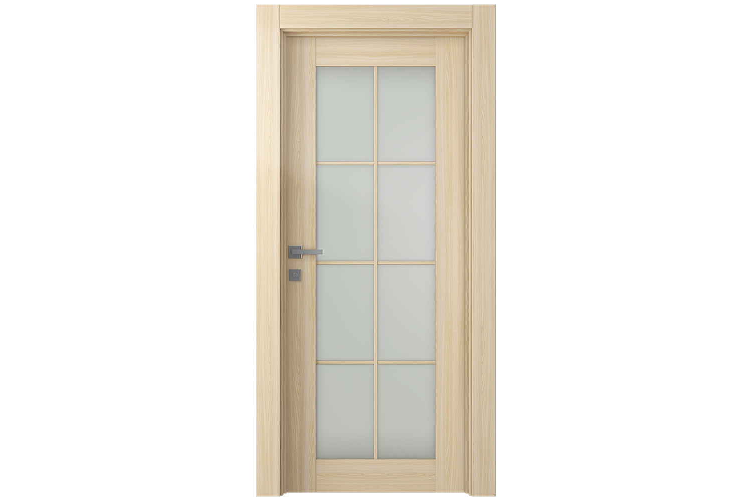 Belldinni Avon 8 Lite Vetro Loire Ash Modern Interior Door - Single Door