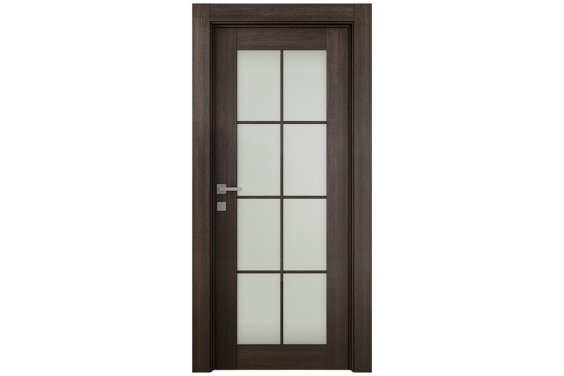 Belldinni Avon 8 Lite Vetro Veralinga Oak Modern Interior Door - Single Door