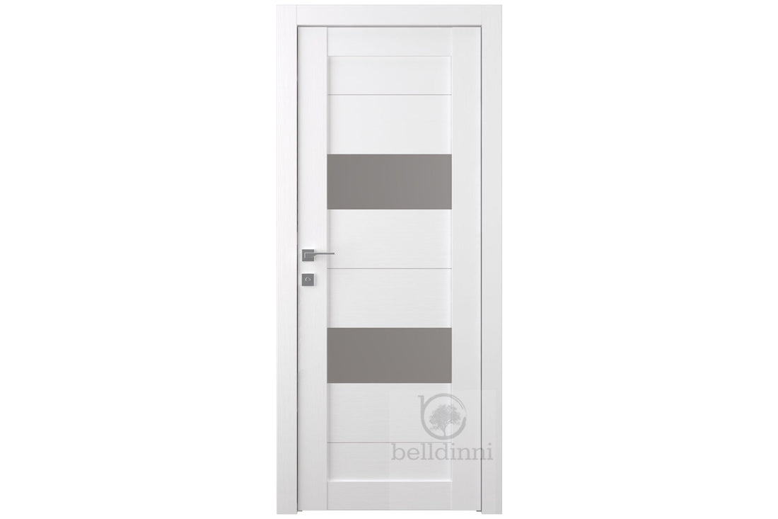 Belldinni Berta Vetro Bianco Noble Laminated Modern Interior Door - Single Door