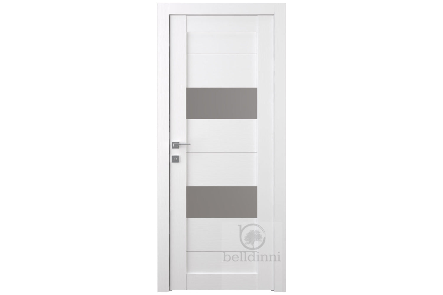 Belldinni Berta Vetro Bianco Noble Laminated Modern Interior Door - Single Door