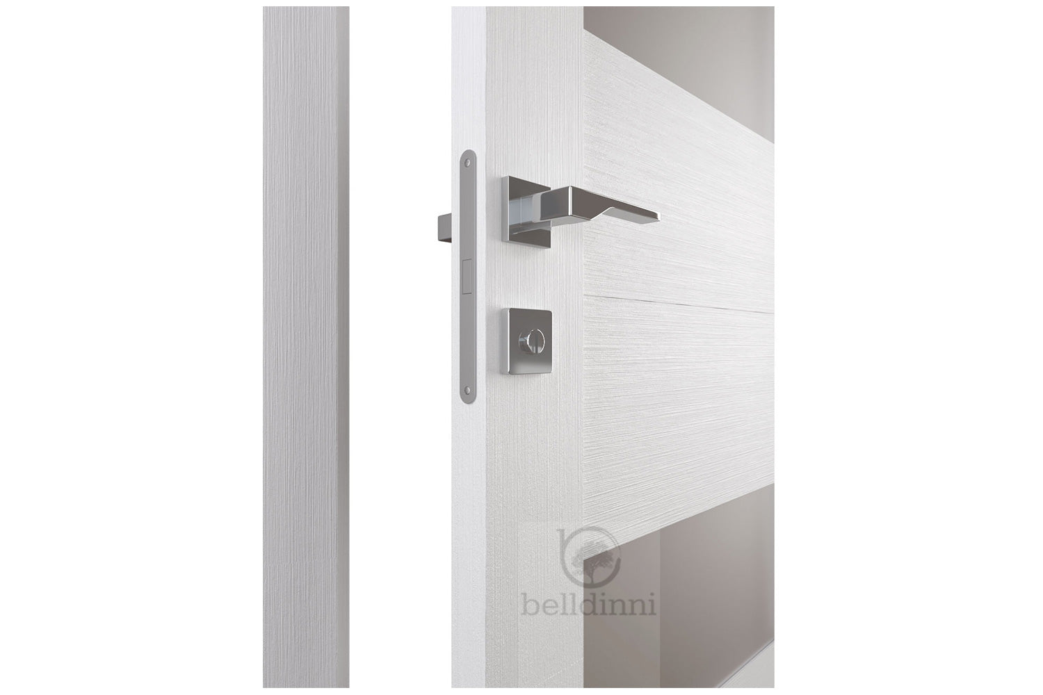 Belldinni Berta Vetro Bianco Noble Laminated Modern Interior Door