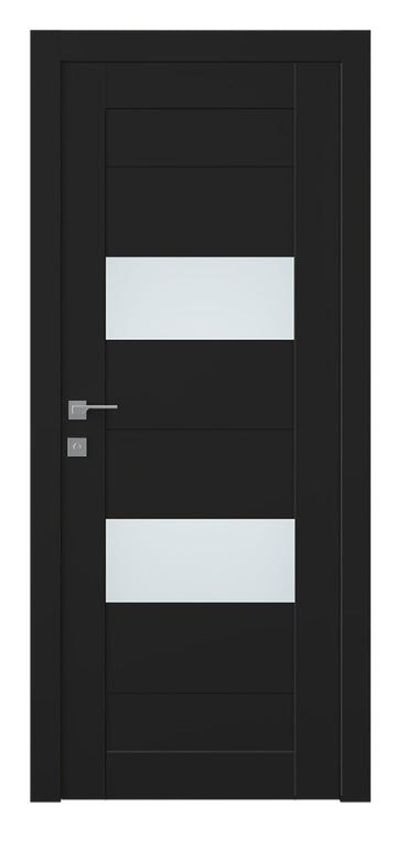Belldinni Berta Vetro Black Matte Laminated Modern Interior Door