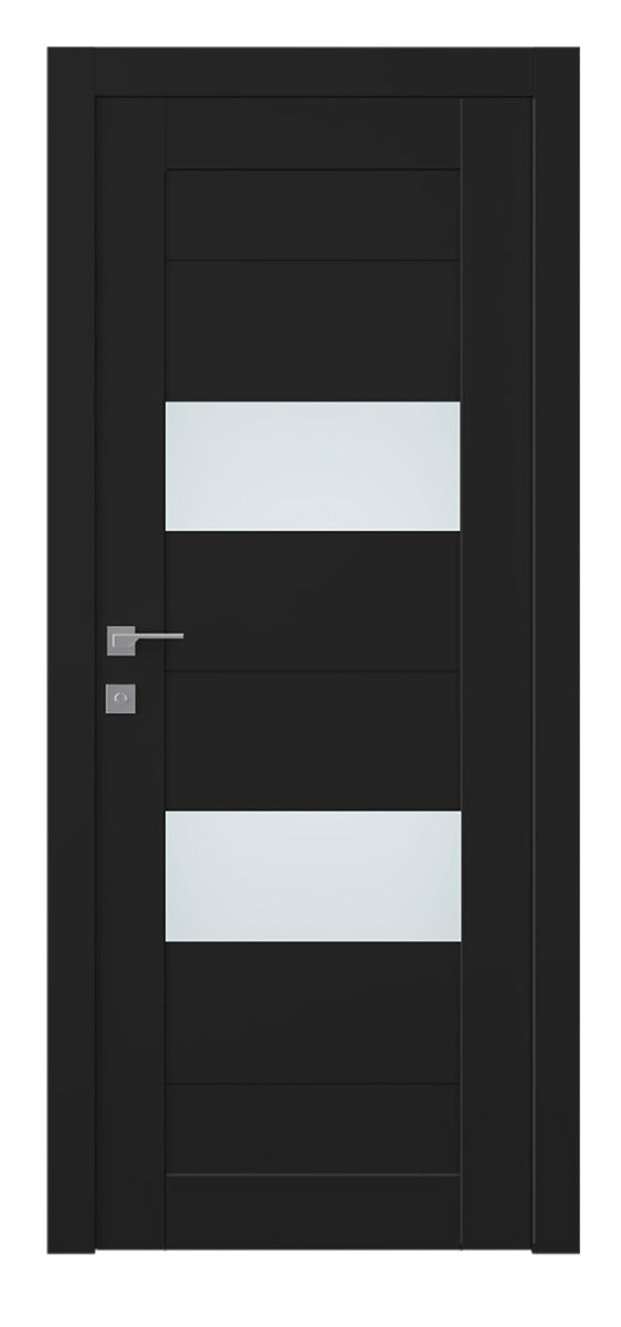 Belldinni Berta Vetro Black Matte Laminated Modern Interior Door
