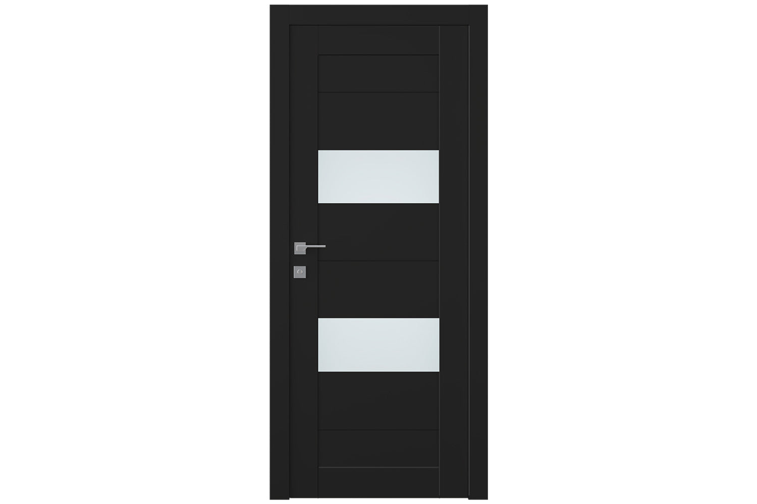 Belldinni Berta Vetro Black Matte Laminated Modern Interior Door - Single Door