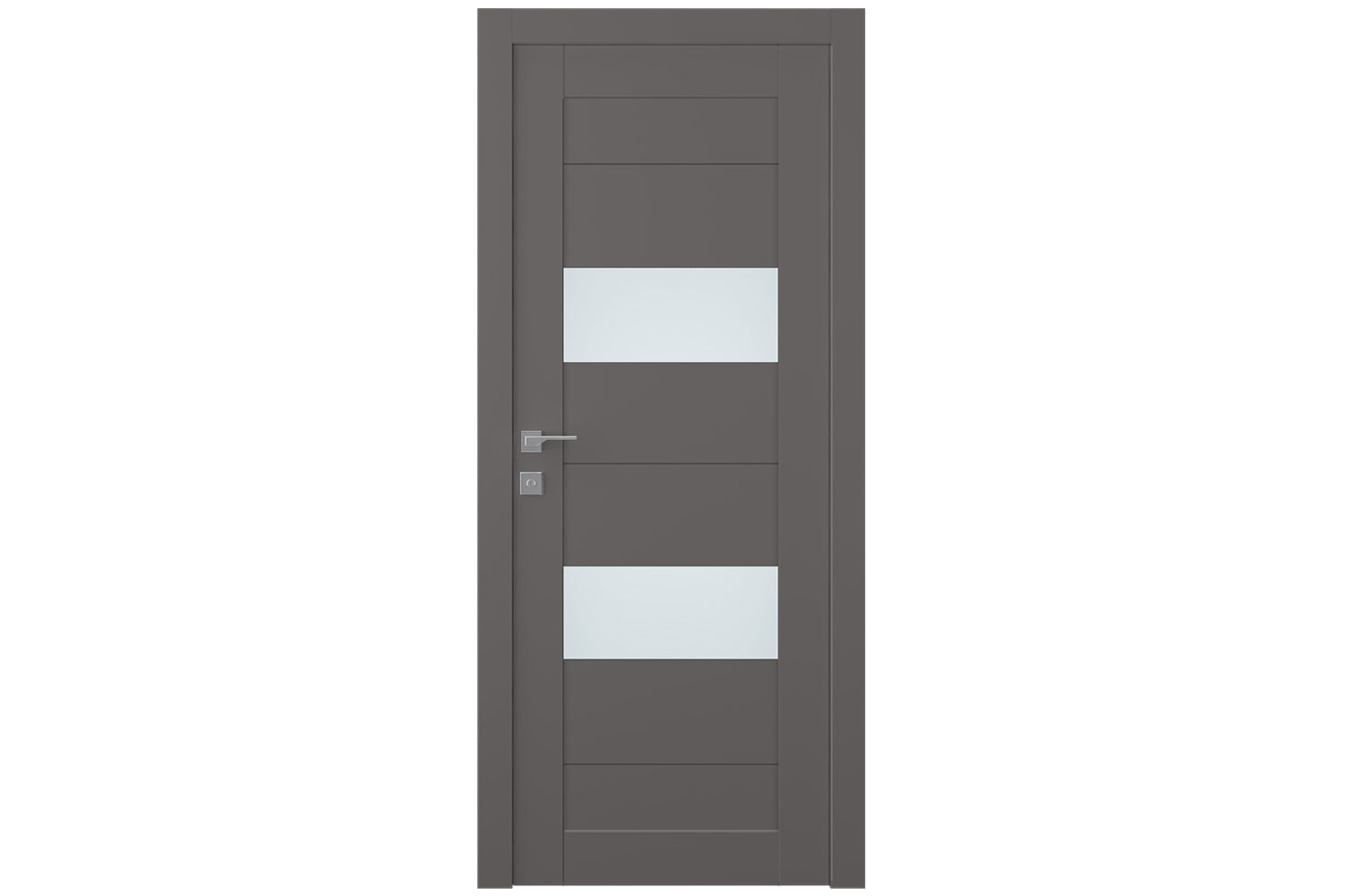 Belldinni Berta Vetro Gray Matte Laminated Modern Interior Door - Single Door