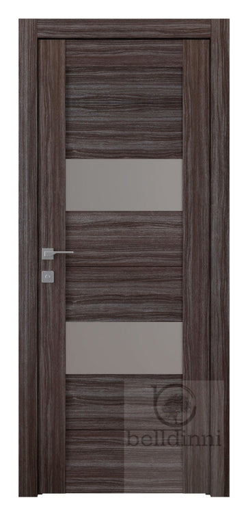 Belldinni Berta Vetro Gray Oak Laminated Modern Interior Door