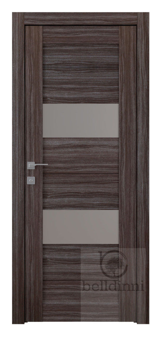 Belldinni Berta Vetro Gray Oak Laminated Modern Interior Door