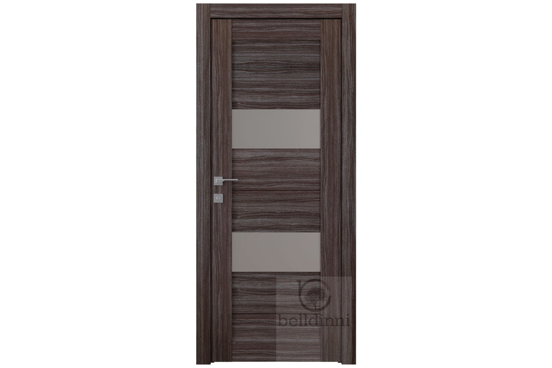 Belldinni Berta Vetro Gray Oak Laminated Modern Interior Door - Single Door