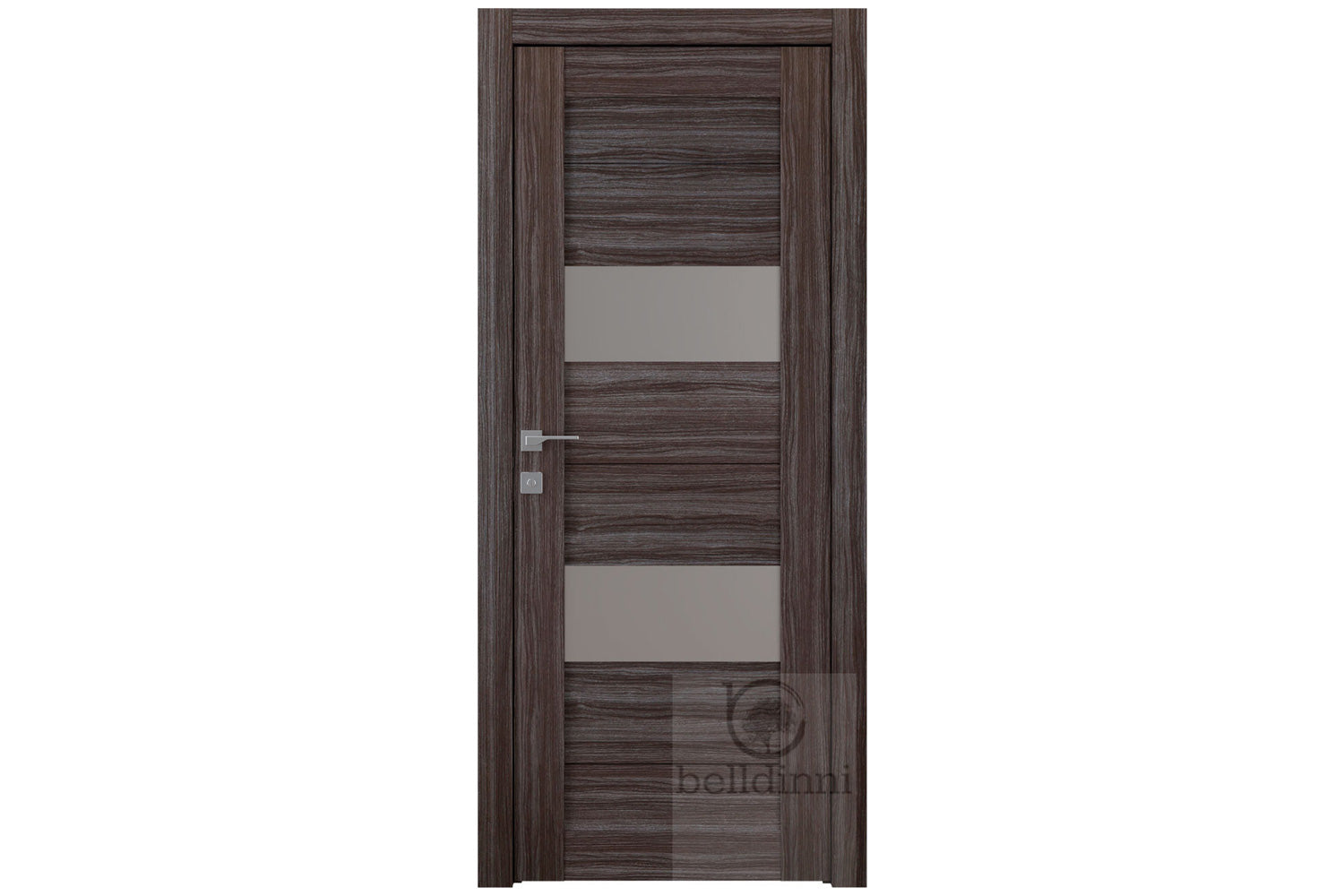 Belldinni Berta Vetro Gray Oak Laminated Modern Interior Door - Single Door