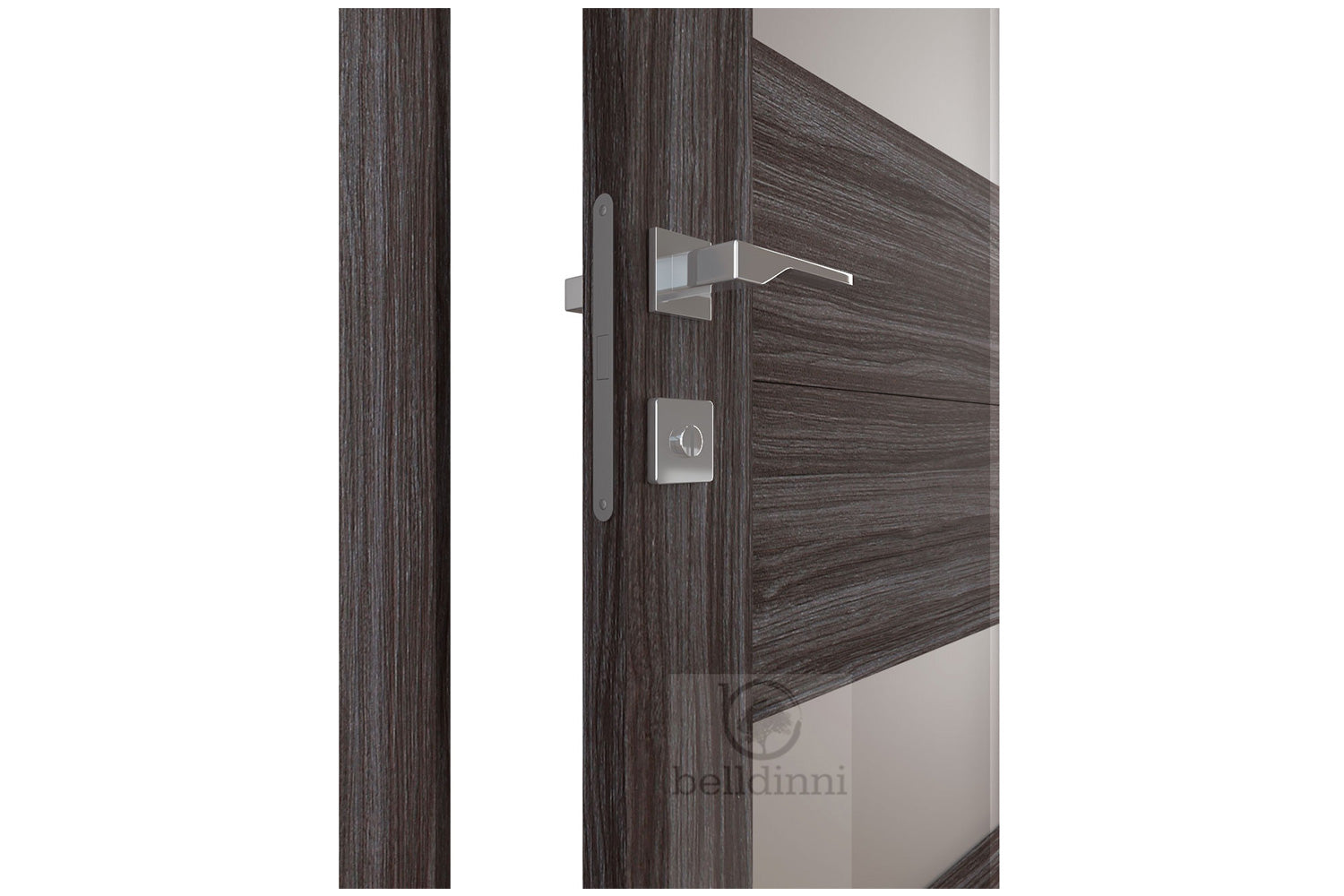 Belldinni Berta Vetro Gray Oak Laminated Modern Interior Door