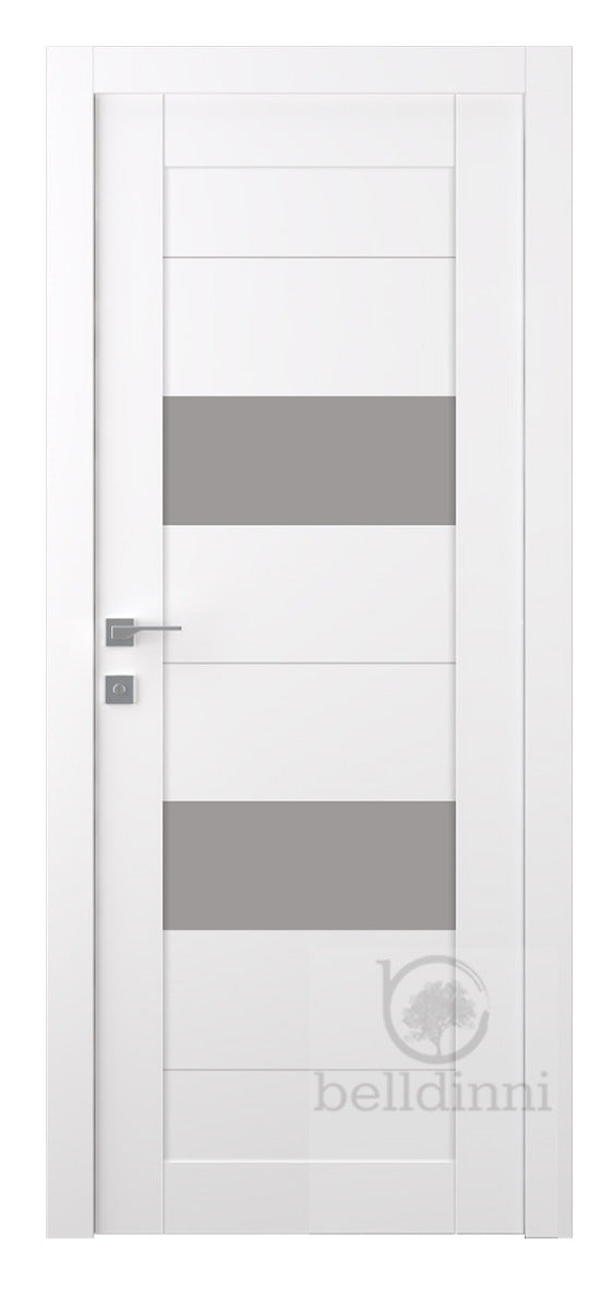 Belldinni Berta Vetro Snow White Laminated Modern Interior Door