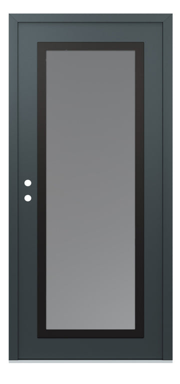 Belldinni Diamond C1 Anthracite Modern Exterior Door with Black SS