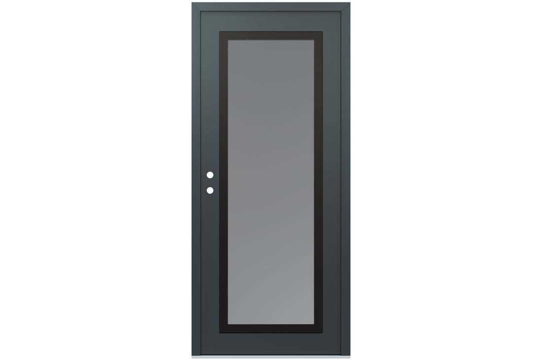 Belldinni Diamond C1 Anthracite Modern Exterior Door with Black SS - Single Door