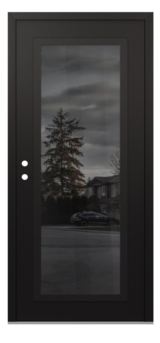 Belldinni Diamond C1 Black Modern Exterior Door with Black SS