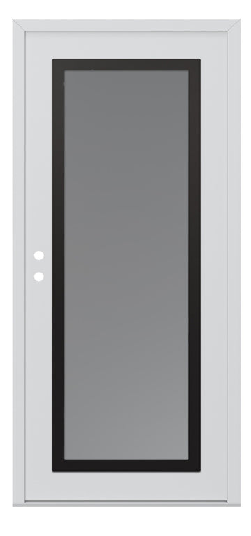 Belldinni Diamond C1 White Modern Exterior Door with Black SS