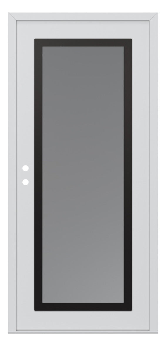 Belldinni Diamond C1 White Modern Exterior Door with Black SS