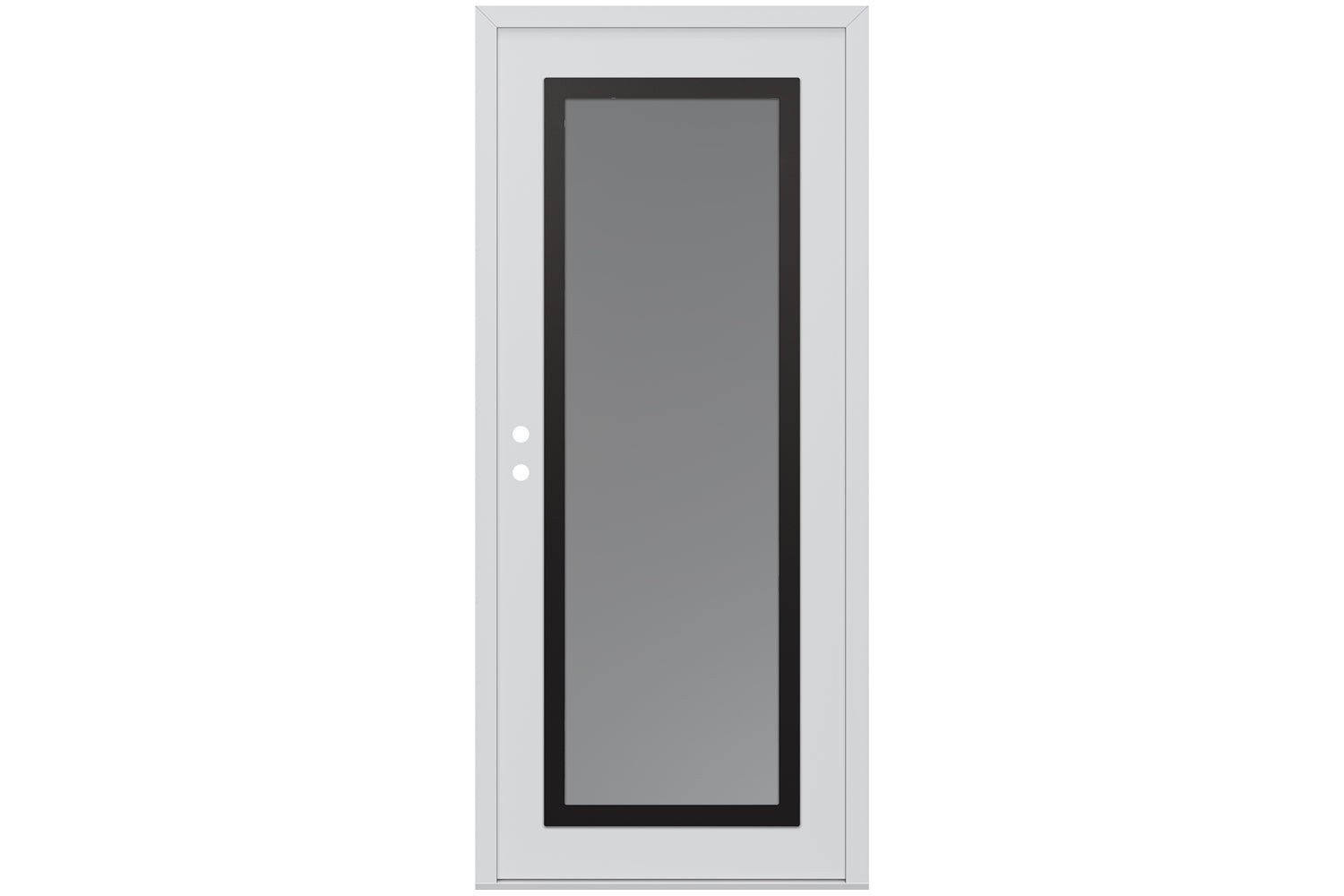 Belldinni Diamond C1 White Modern Exterior Door with Black SS - Single Door
