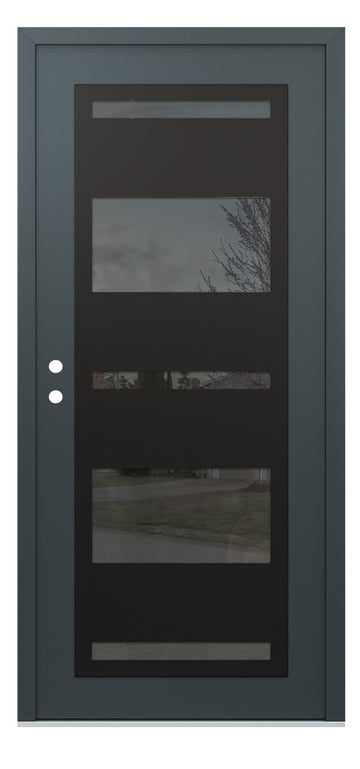 Belldinni Diamond C10 Anthracite Modern Exterior Door with Black SS