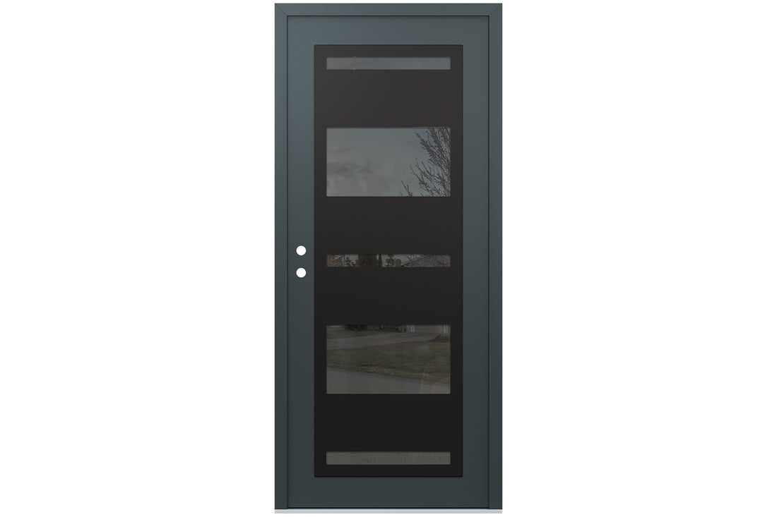 Belldinni Diamond C10 Anthracite Modern Exterior Door with Black SS