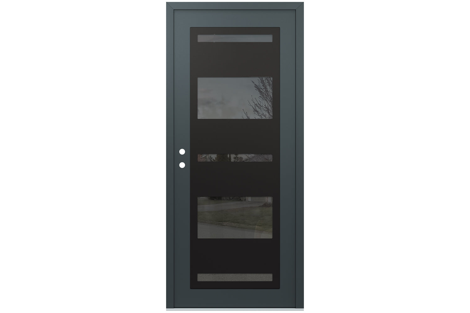 Belldinni Diamond C10 Anthracite Modern Exterior Door with Black SS