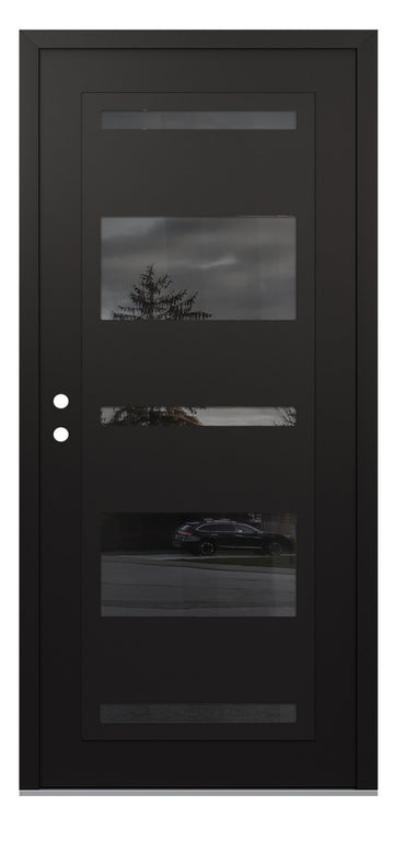 Belldinni Diamond C10 Black Modern Exterior Door with Black SS