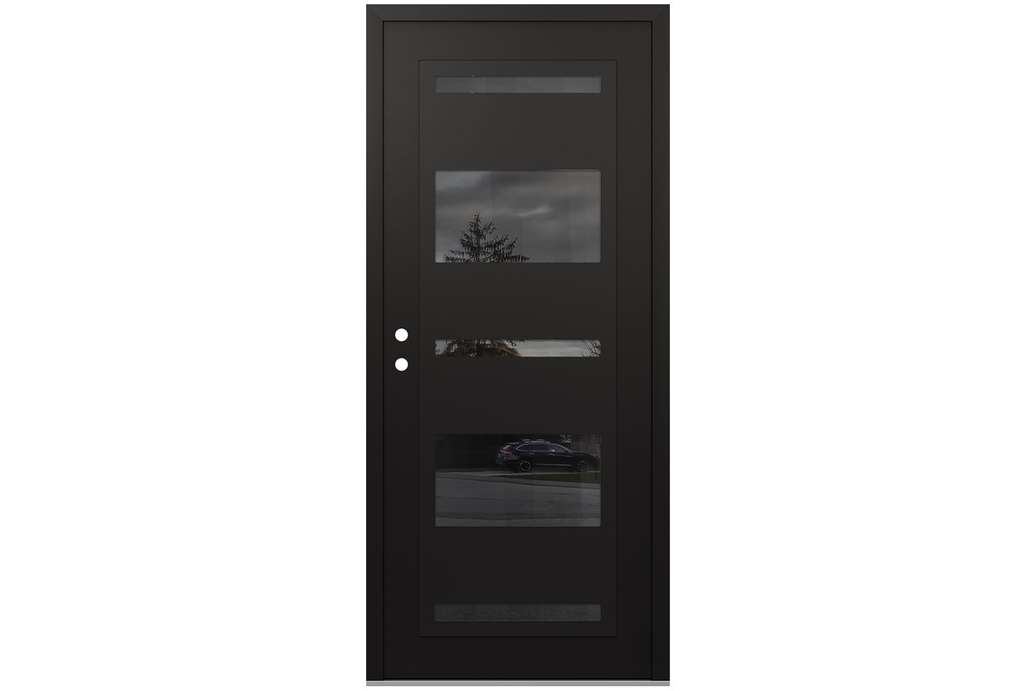 Belldinni Diamond C10 Black Modern Exterior Door with Black SS