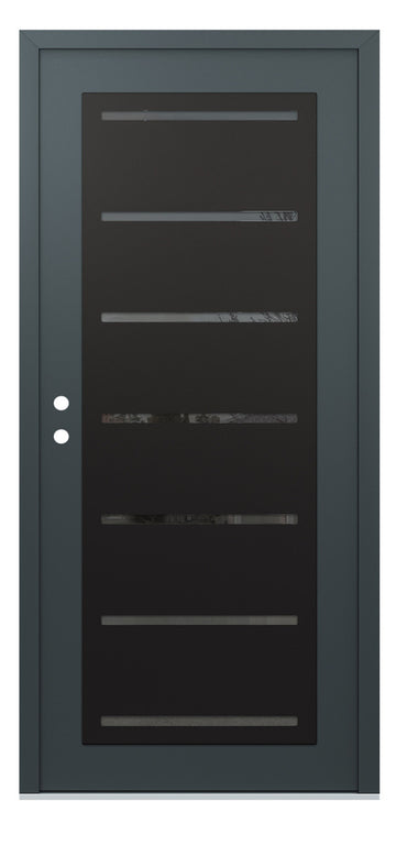 Belldinni Diamond C11 Anthracite Modern Exterior Door with Black SS