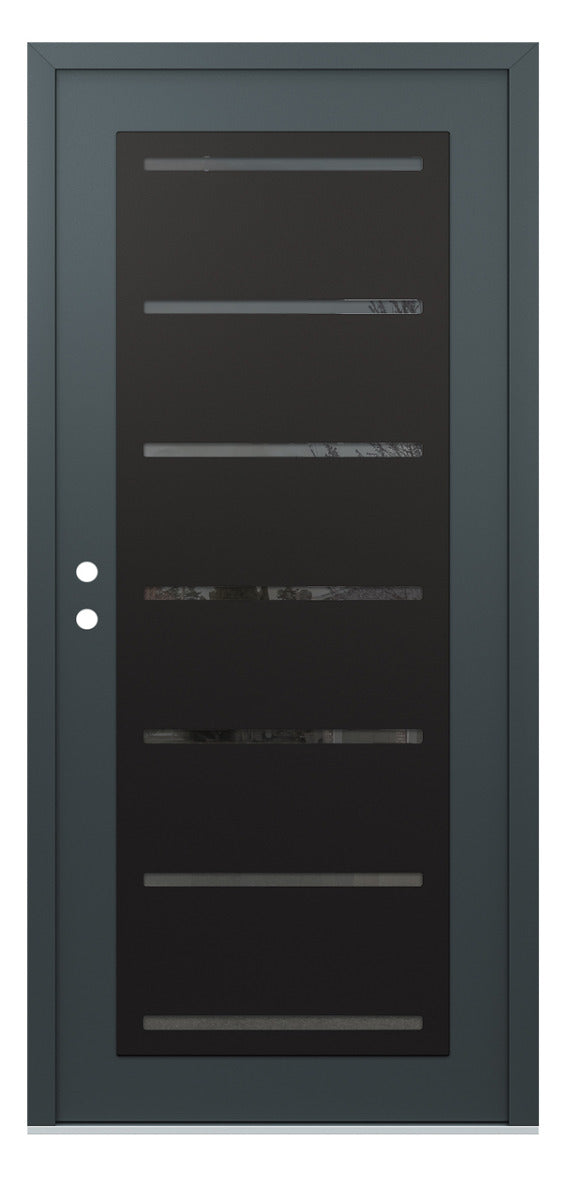 Belldinni Diamond C11 Anthracite Modern Exterior Door with Black SS