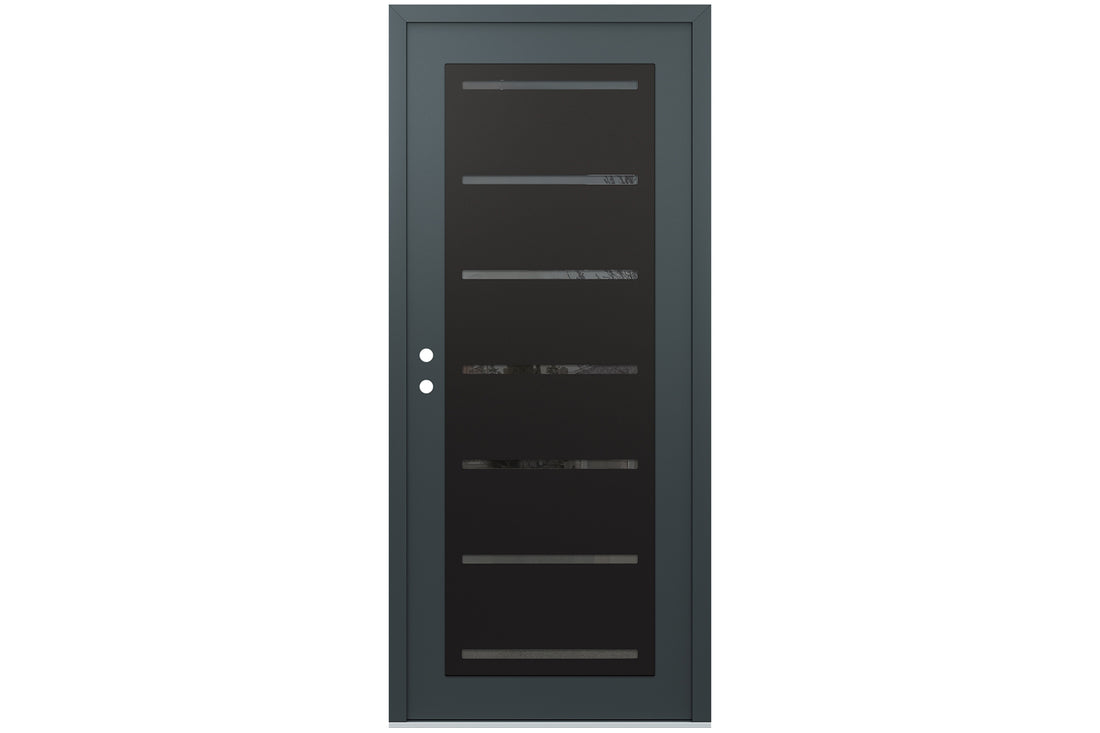 Belldinni Diamond C11 Anthracite Modern Exterior Door with Black SS