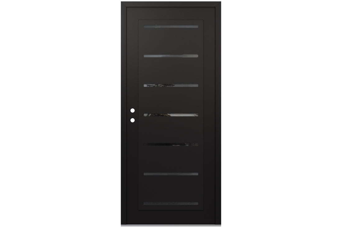 Belldinni Diamond C11 Black Modern Exterior Door with Black SS