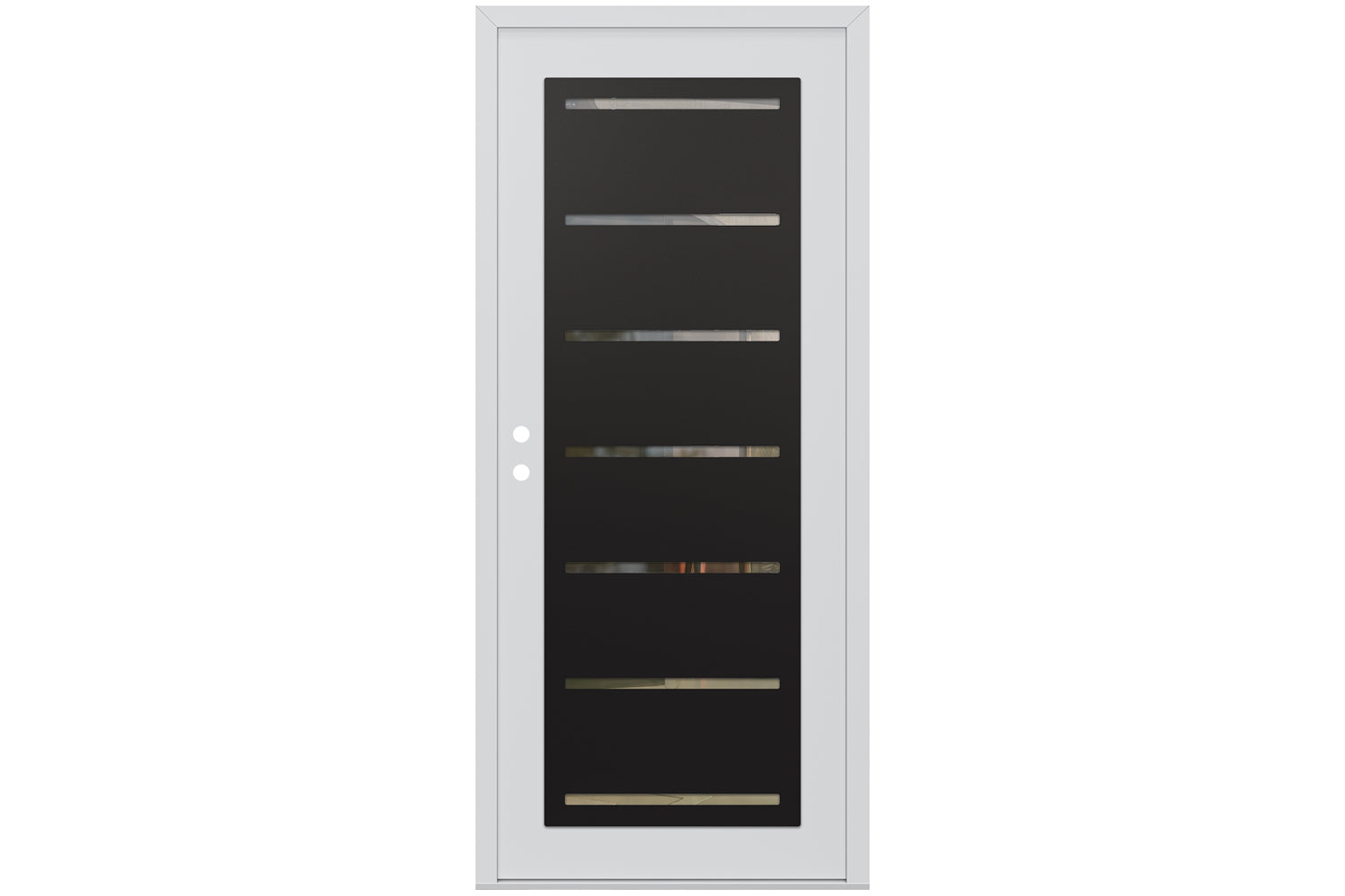 Belldinni Diamond C11 White Modern Exterior Door with Black SS