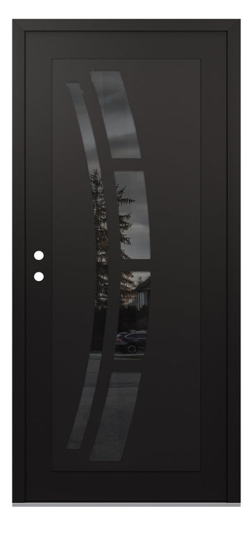 Belldinni Diamond C12 Black Modern Exterior Door with Black SS