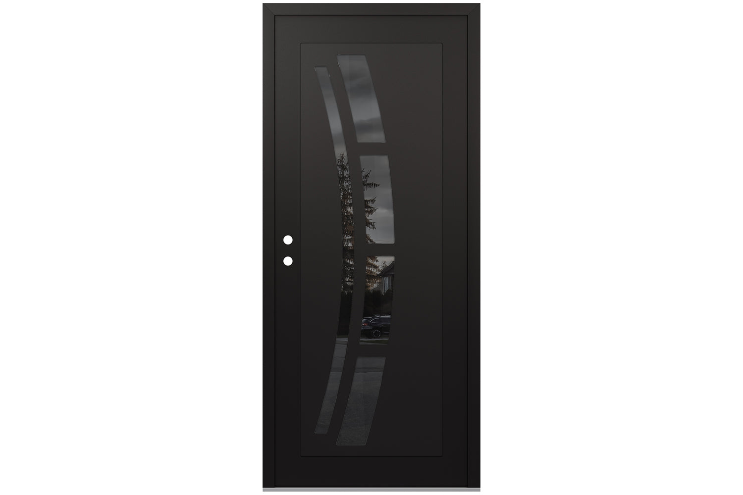 Belldinni Diamond C12 Black Modern Exterior Door with Black SS