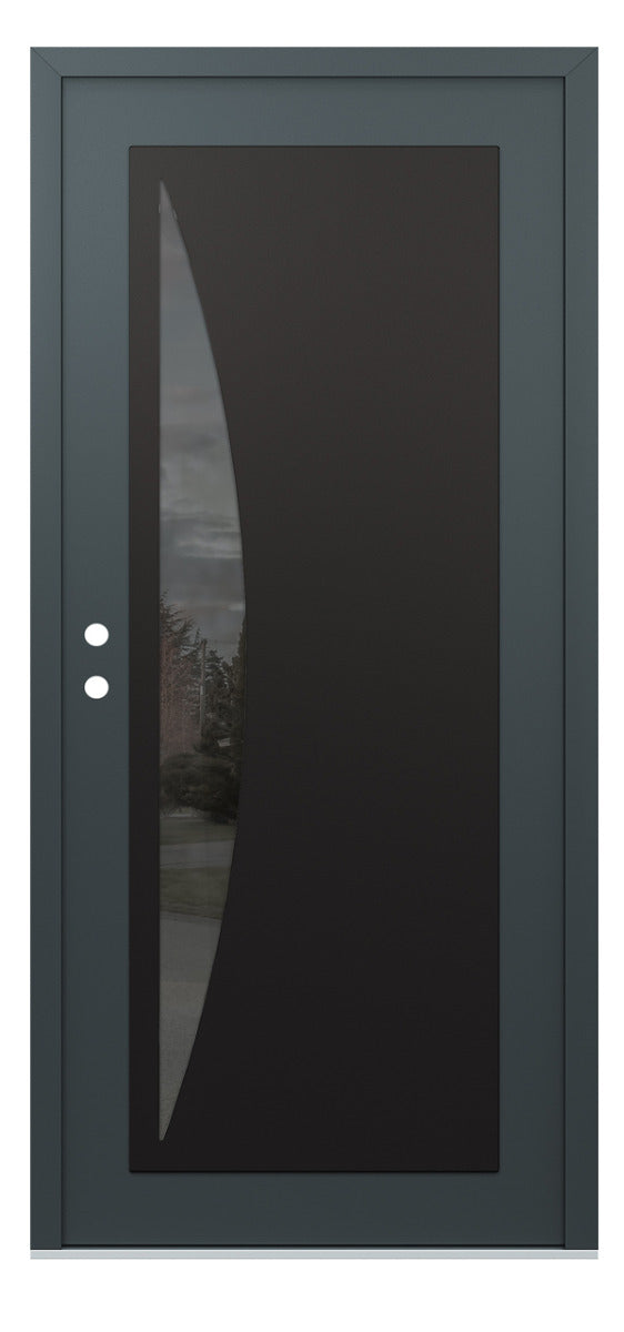 Belldinni Diamond C13 Anthracite Modern Exterior Door with Black SS