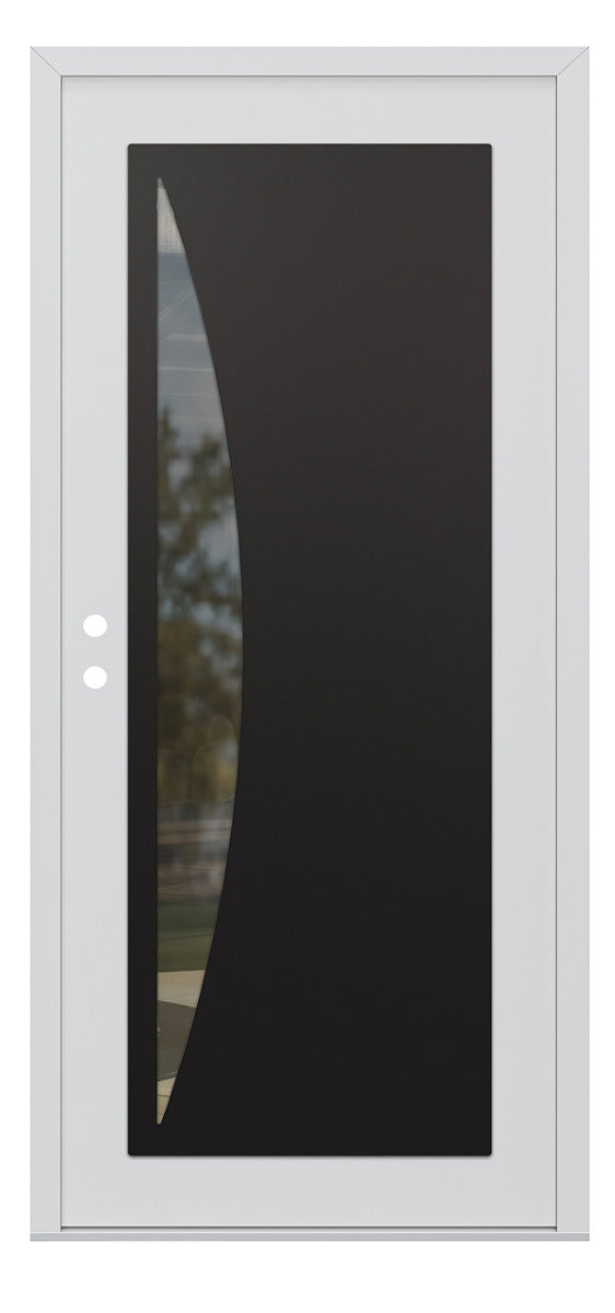 Belldinni Diamond C13 White Modern Exterior Door with Black SS