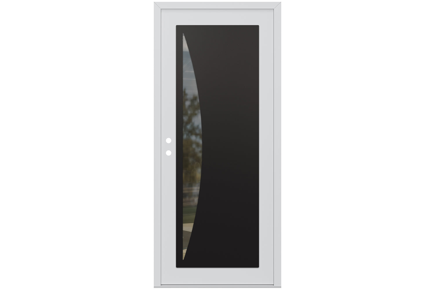 Belldinni Diamond C13 White Modern Exterior Door with Black SS