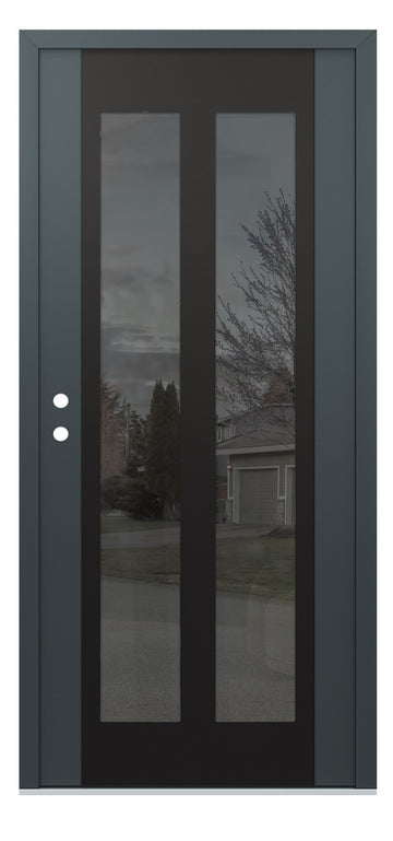 Belldinni Diamond C14 Anthracite Modern Exterior Door with Black SS