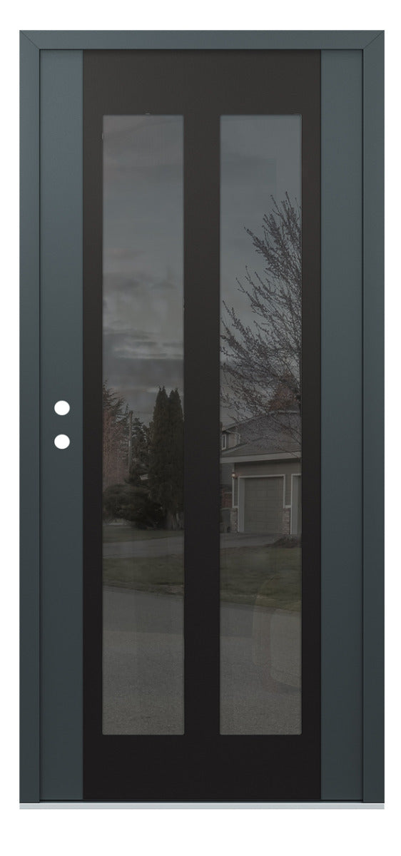 Belldinni Diamond C14 Anthracite Modern Exterior Door with Black SS