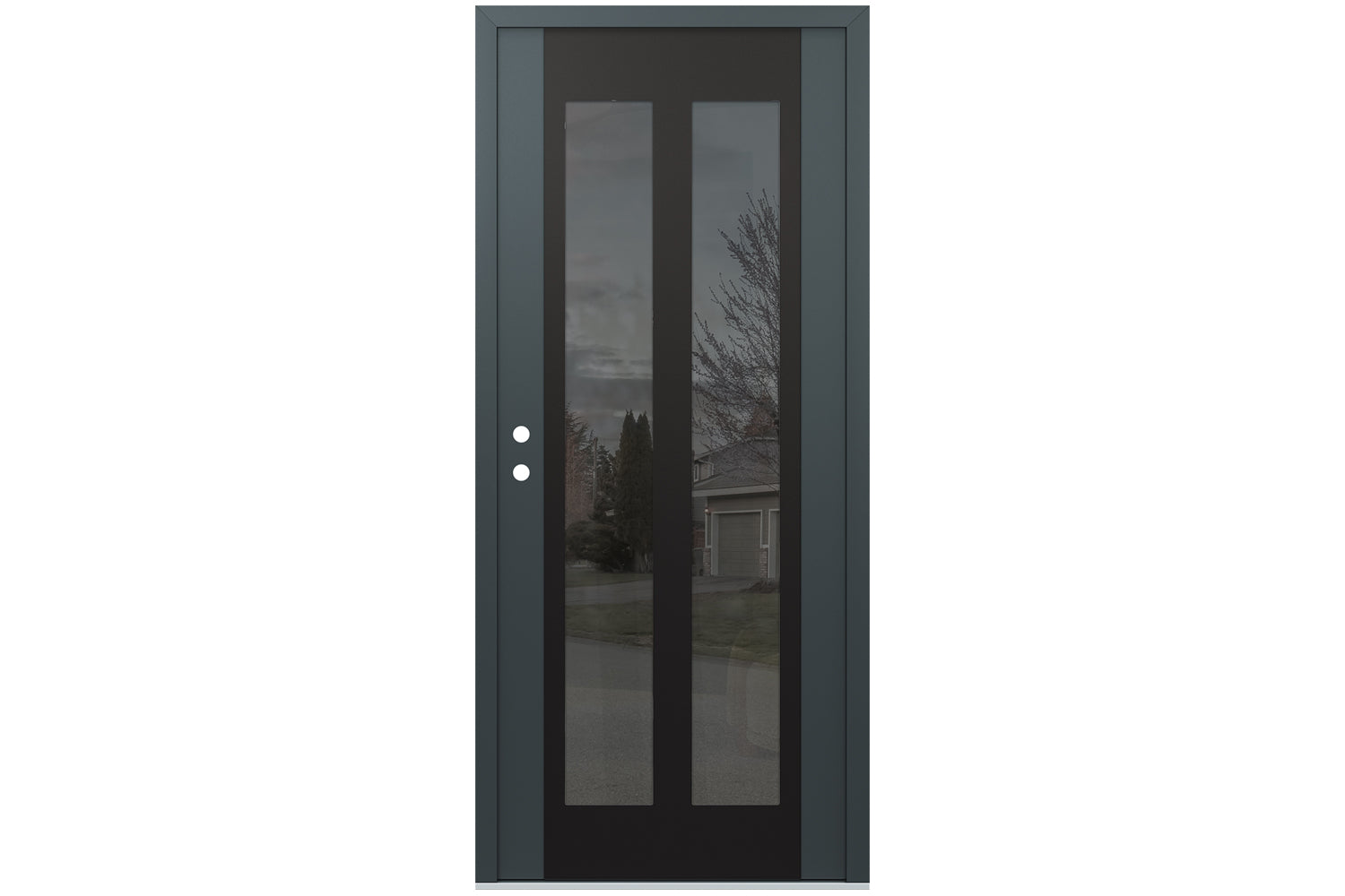 Belldinni Diamond C14 Anthracite Modern Exterior Door with Black SS