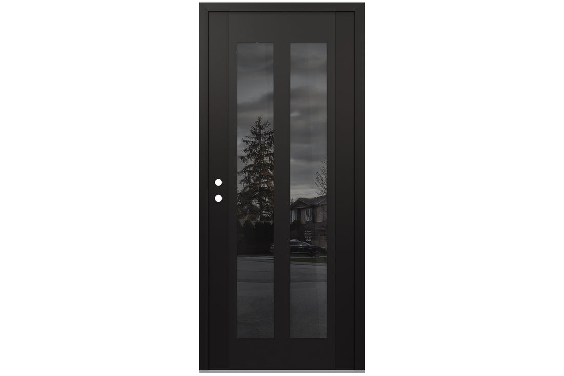 Belldinni Diamond C14 Black Modern Exterior Door with Black SS