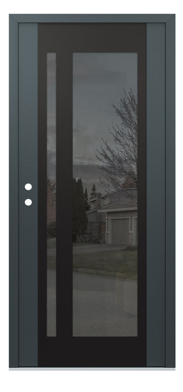 Belldinni Diamond C15 Anthracite Modern Exterior Door with Black SS